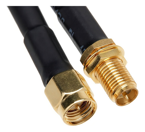 Cabo Extensor Pigtail 10 Mts Rgc58 Sma Macho + Rp-sma Fêmea