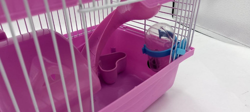 Imagen 4 de 7 de Jaula Hamster Chinchilla 3 Pisos C/ Rueda Ejercicio Bebedero