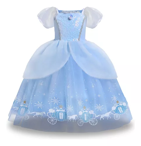 Vestido Fantasia Luxo Princesas Cinderela