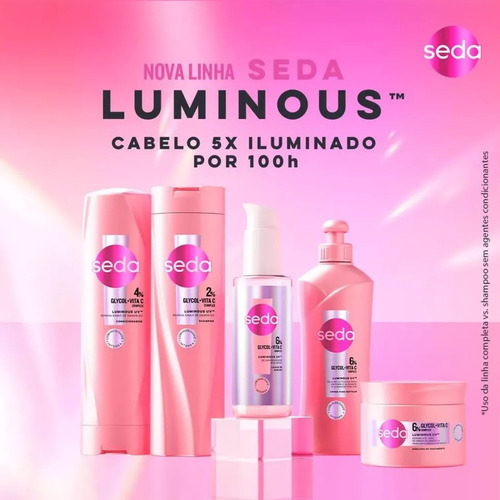 Shampoo Luminous Uv 6% Glycol+vit C Complex 300ml Seda