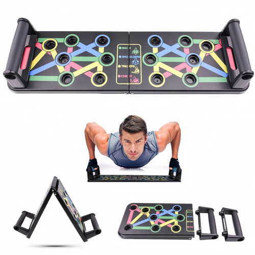 Barras Push Up Portatil Tabla Lagartijas Hacer Ejercicio Negro