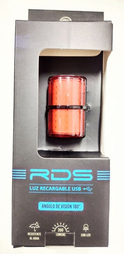 Luz / Destellador Trasera Bici Radius Usb 180º 