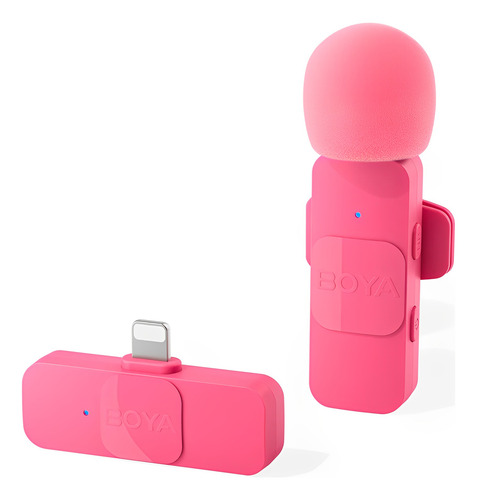 Sistema Microfone Lapela By-v1 P/iPhone 11-14 Rosa Boya