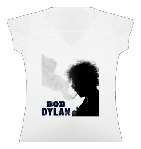 Blusa Bob Dylan Rock Metal Dama Camiseta Bca Tienda Urbanoz