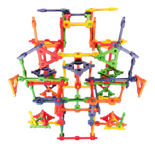 Imagen 1 de 2 de Geometrias Espaciales 100 Pz Material Didactico Construccion