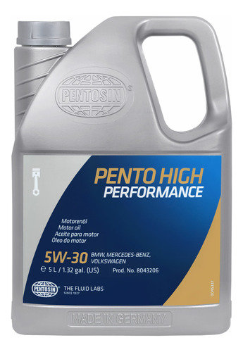 Aceite Motor Sintetico 5w-30 Pentosin 5lt Volkswagen Diesel