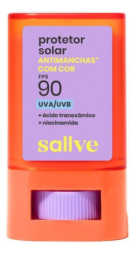 Protetor Solar Bastão Fps90 Com Cor 1 15g Sallve