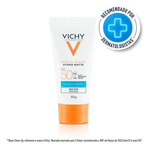 Protetor Solar Facial com Efeito Matte por 12h, Alta Proteção FPS...