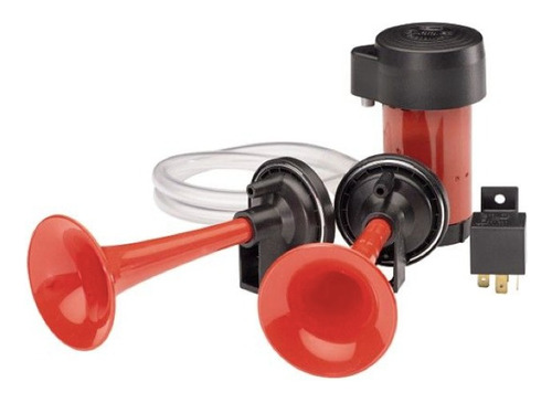 Kit Bocina Hella Aire 12v - Doble Roja - Empaque Retail