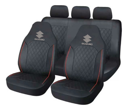 Cubreasiento Funda Ecocuero Suzuki Integrado Bordado