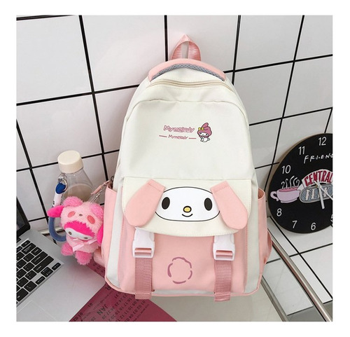 Mochila Cinnamoroll com belo design de desenho animado em azul, design de tecido liso