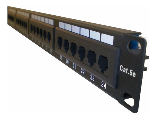 Patchera Patch Panel 24 Puertos Bocas Jack Cat 5e Rj45