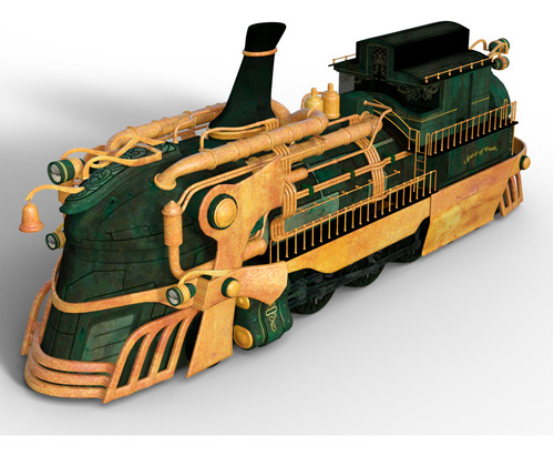 Locomotora Steampunk - Archivo Stl Para Impresión 3d