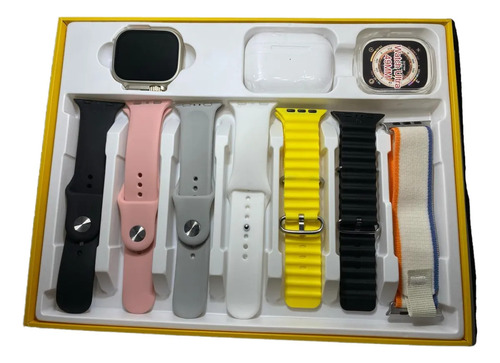Reloj Smart Watch Con 7 Mallas + Auricular !!!! Gris 7 7 Colores Gris