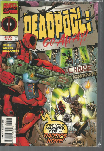 Deadpool N° 30 - Em Inglês - Editora Marvel - Formato 17 X 25,5 - Capa Mole - Bonellihq Cx446 H23