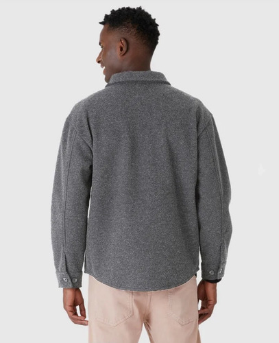 Casaco Masculino Estilo Camisa Lã Batida Malwee