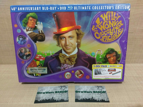 Willie Wonka Fabrica De Chocolates Blu Ray Película Box Set