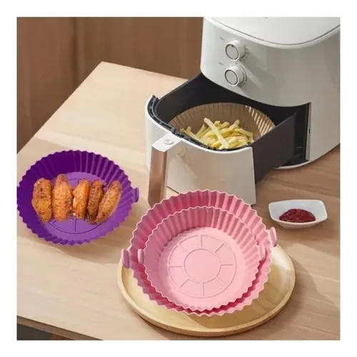 X6 Bandejas De Silicona Para Airfryer Freidora Protector Col