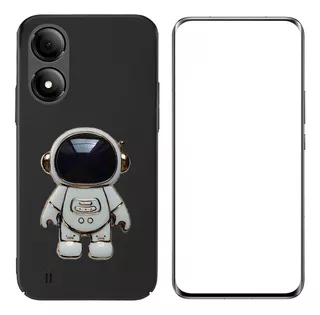 Funda Para Zte Blade A33s Astronautas Tener Vidrio Membrana