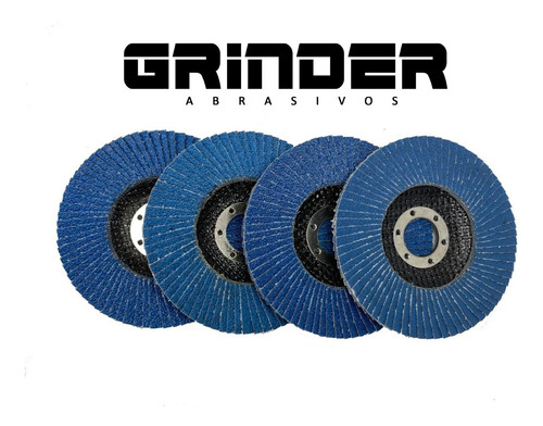 Imagen 2 de 7 de Disco Flap Lija Amoladora 115mm Zirconio Grano 40 60 80 120