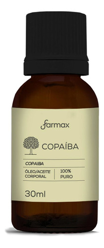 Óleo Corporal De Copaíba Puro Farmax 30ml