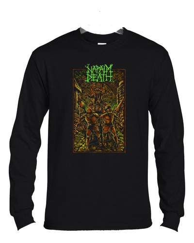 Polera Ml Napalm Death Slaves Monkey Metal Abominatron