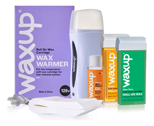 Waxup Kit De Depilacion Con Rodillo Para Mujer, Kit De Cera