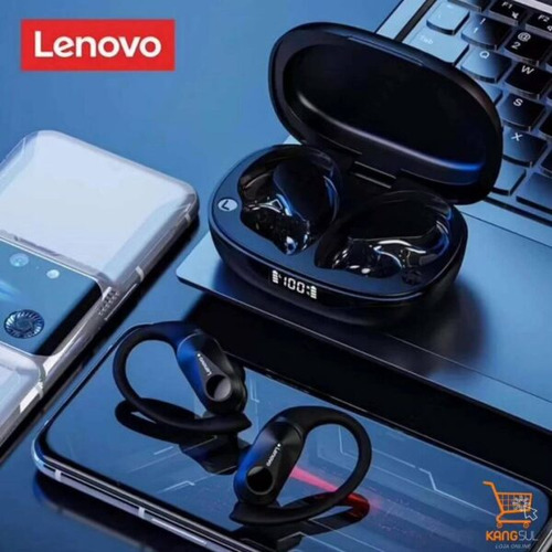 Fone Lenovo Bluetooth 5.3 Lp75 Preto Sem Fio