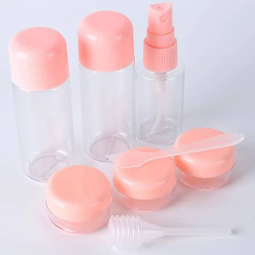 Combo Kit De Botellas Cosmética Para Viajes 