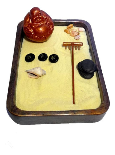 Jardín Zen Con Buda.isis Dala Art Negro