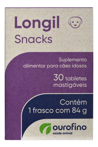 Longil Snacks Suplemento Para Cães Idosos Com 30 Tabletes