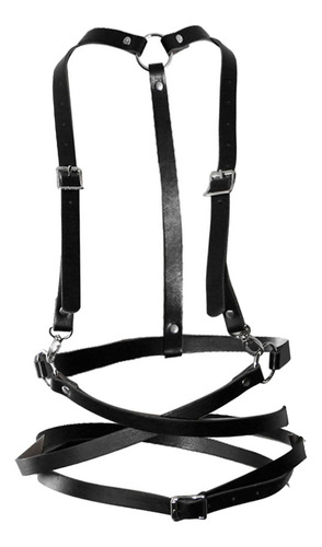 Body Suspenders Pu Arnés Cuero Mujer Cintura Correa Liguero