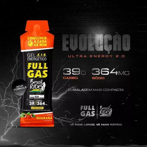 Suplemento Em Gel Full Gas Ultra Energy Carboidrato Sabor Guaraná