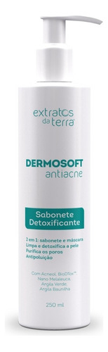 Sabonete Detoxificante 250ml - Dermosoft Antiacne Tipo de pele Oleosa e acneica