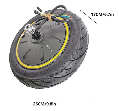 Rueda De Motor Eléctrico De Scooter 60/70-6.5, 36 V Y 500 W
