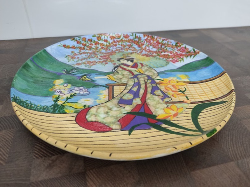 Prato Decorativo De Parede Decoupagem Japonesa2- 29cm (Usado)
