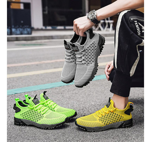 Zapatillas Deportivas Con Diseño De Panal For Hombre