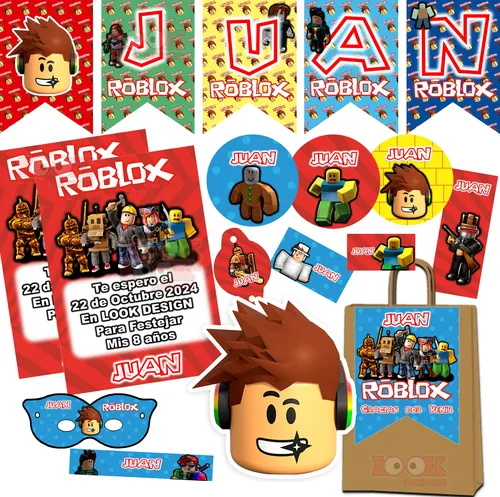 comprar Kit Imprimible Candybar Roblox 100% Editable Powerpoint