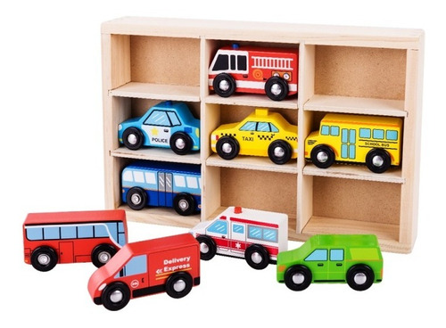 Autos De Madera (9 Unidades) /torogoz