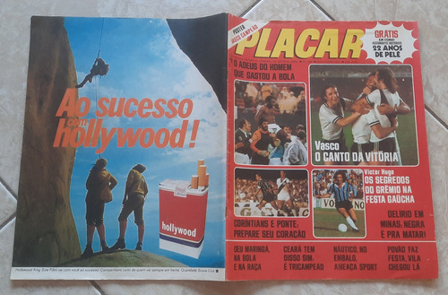 Revista Placar 389 Pôster Vasco Campeão Carioca 1977 + Pelé (Usado)