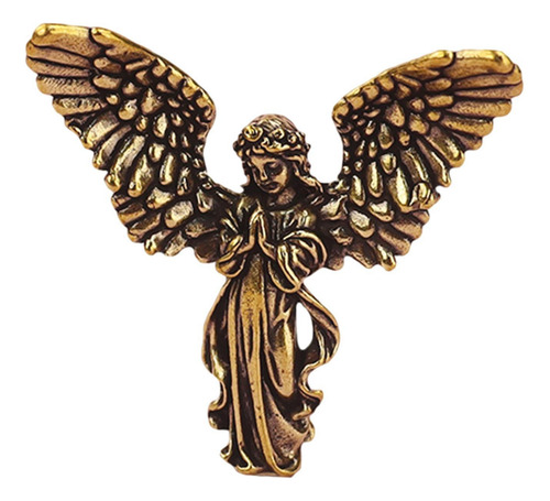 Estátua De Anjo Em Latão, Ornamento Antigo, Escultura Em
