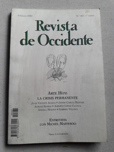 Revista De Occidente Nº 261 Febrero 2003 Jose Ortega Gasset