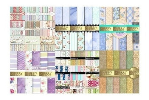 Kit Imprimible Pack De Fondos Shabby Chic