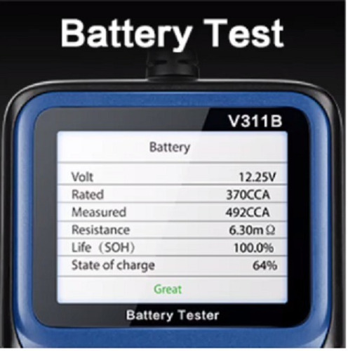 Probador Baterías Auto 12v, 100-2000 Cca Analizador Tester