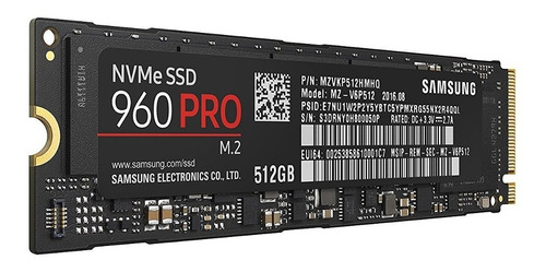 Disco Ssd Samsung 960 Pro Series - 512gb Pcie Nvme - M.2