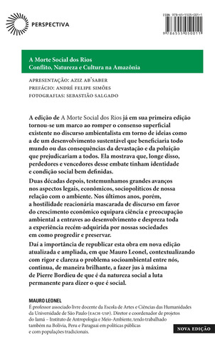 A morte social dos rios, de Leonel, Mauro. Estudos Editorial Editora Perspectiva Ltda., capa mole em português, 2020