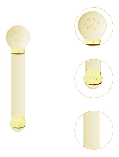 Cuchara Para Apretar Con Forma De Tira Para Gatos, Amarillo