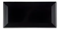Comprar Azulejo Subway Negro Biselado Brillante 10x20 1era