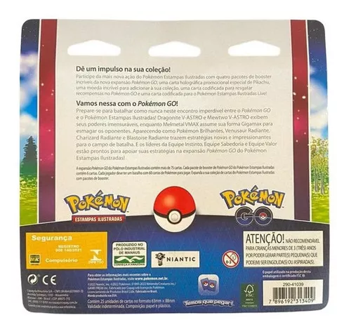 Jogo de Cartas Pokémon - Blister Quadruplo - Pokémon go - Pikachu - 25  Cartas - Copag em Promoção na Americanas