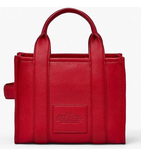 Bolsa Marc Jacobs The Small Tote Bag 100% Original Roja Piel Rojo Lisa Oro Rojo (Usado)